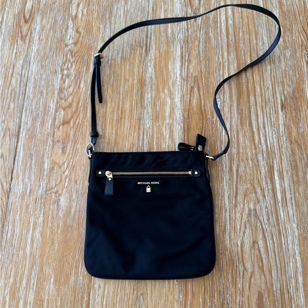 Michael Kors Kelsey Nylon Black Crossbody Bag